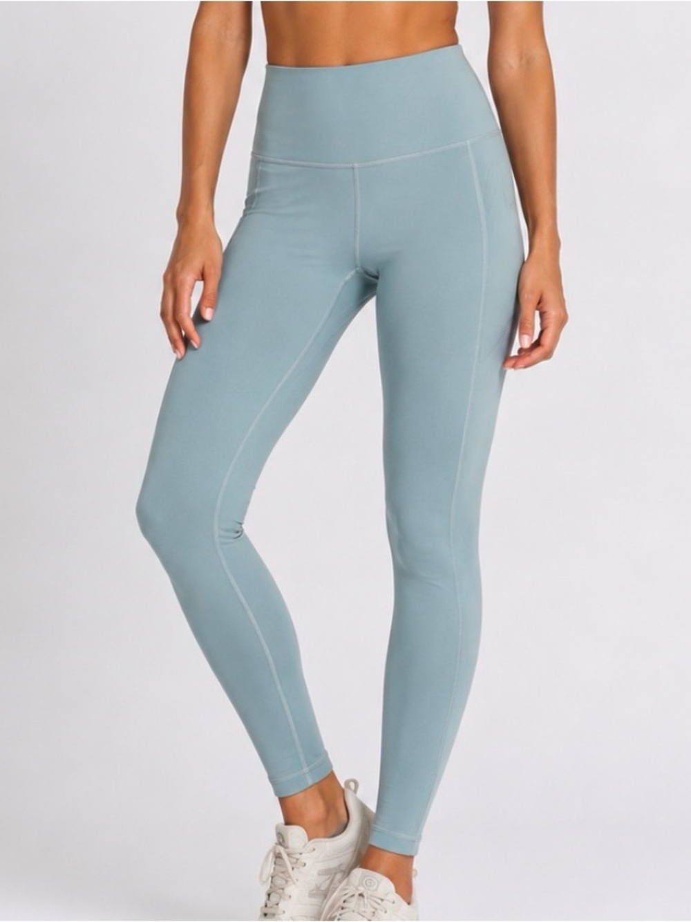 LuLulemon High-Waist Performance Leggings - Light Blue Aqua green SZ 6 Athletic - Picture 1 of 8